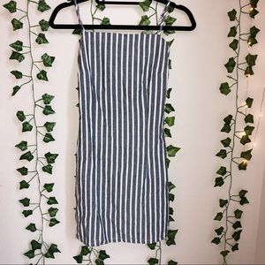 BLUE/WHITE STRIPED DRESS